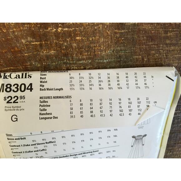 McCalls Sewing Pattern M8304 1890s Tea Dress Historical Costume 6-14 UNCUT - Picture 3 of 4